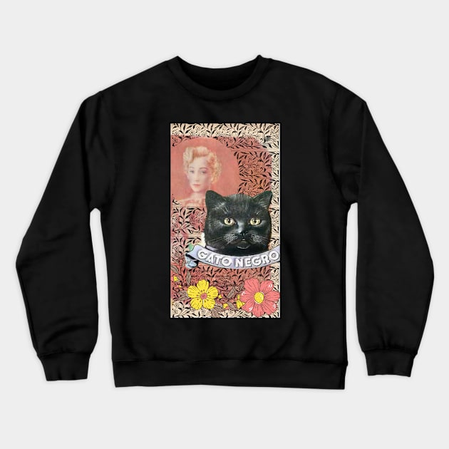 gato negro Crewneck Sweatshirt by Nattie Does